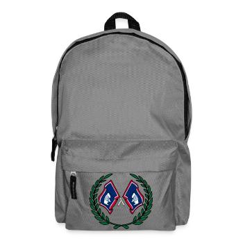 Drapeaux USA Wyoming couronne de laurier - Sac à dos - gris éléphant - Devant