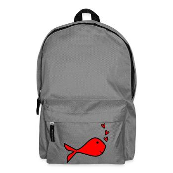 FISH. SARDINE. APRIL FOOL. ANNIVERSARY - Backpack - elephant grey - Front
