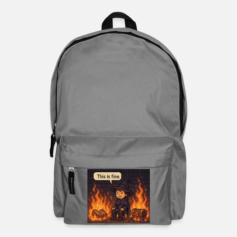 This Is Fine - Backpack - elephant grey