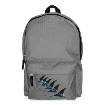 Manta Rochen Schwarm – Elegante Unterwasserwelt - Rucksack - Mittelgrau - Vorne