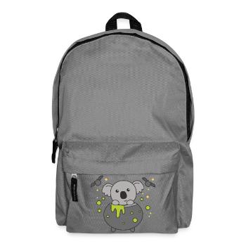 Koala Happy Halloween Hexenkessel Fledermaus - Rucksack - Mittelgrau - Vorne