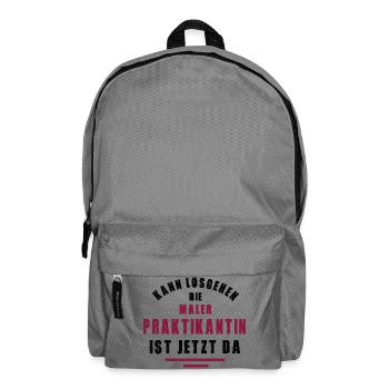 Intern painter internship painting painter woman - Backpack - elephant grey - Front