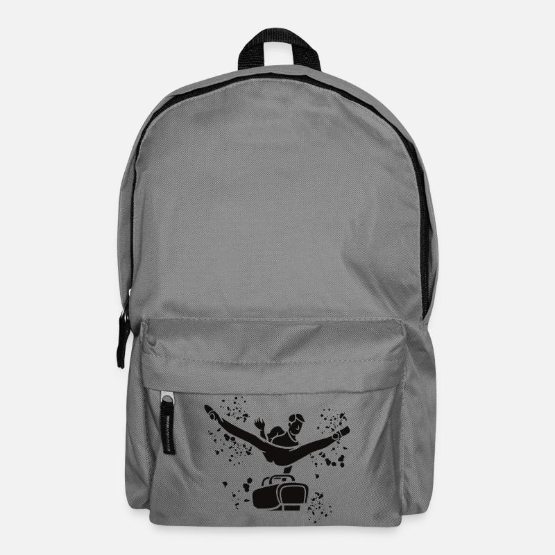 Kunstturnen Pauschenpferd Turner - Rucksack - Mittelgrau