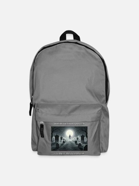 Ewige Schatten im Friedhof - Rucksack - Mittelgrau