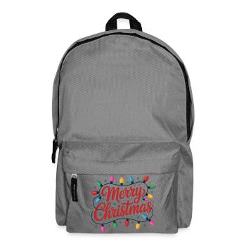 Merry Christmas Luminous String Lights - Backpack - elephant grey - Front