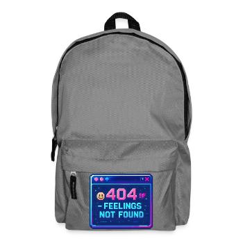 Y2K Retro – 404 Feelings Not Found - Rucksack - Mittelgrau - Vorne
