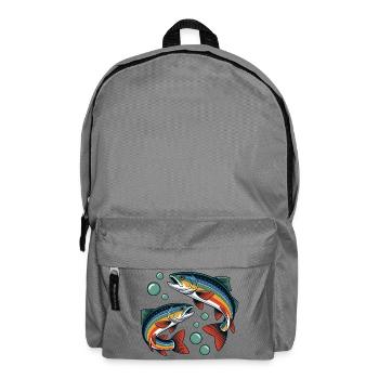 Regenbogenforellen - Rucksack - Mittelgrau - Vorne