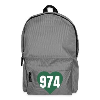 Herz 974 Code Grün - Rucksack - Mittelgrau - Vorne