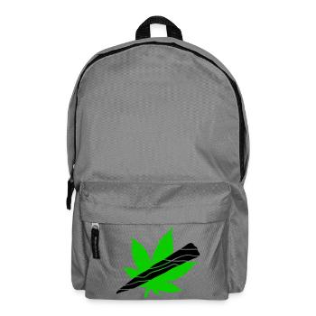 Néon Feuille De Cannabis Graphique - Sac à dos - gris éléphant - Devant