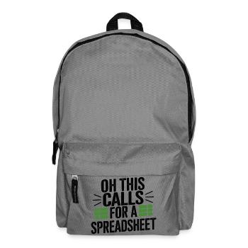 Oh Das Braucht Eine Tabelle - Rucksack - Mittelgrau - Vorne
