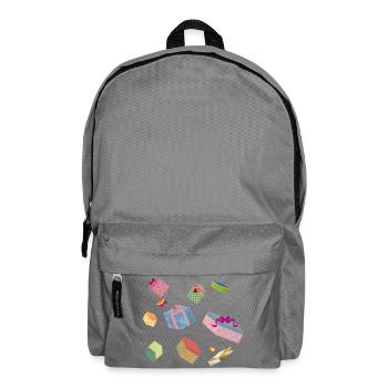 Bunte Geschenkboxen – festlich verpackte Geschenke - Rucksack - Mittelgrau - Vorne