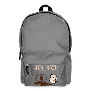 Coffee Mood Day Hedgehog - Backpack - elephant grey - Front