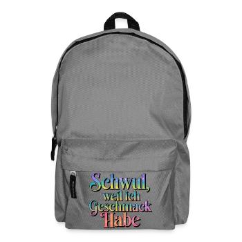 Gay parce que j’ai le goût de la fierté arc-en-ciel - Sac à dos - gris éléphant - Devant