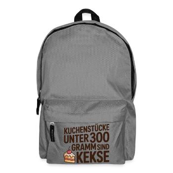 Pieces of cake under 300 grams cookies are funnier - Backpack - elephant grey - Front