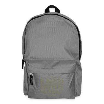 Funny hiking quotes hiker green aesthetic - Backpack - elephant grey - Front