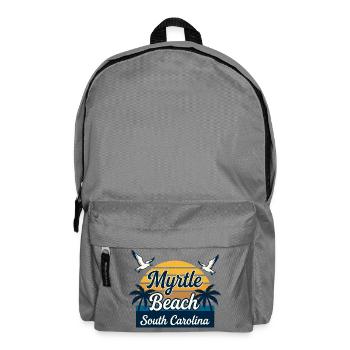 Myrtle Beach, South Carolina Retro-Sonnenuntergangsurlaub - Rucksack - Mittelgrau - Vorne