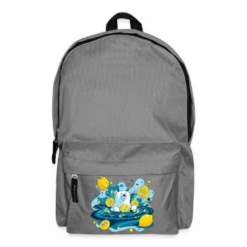 Zitronenbär im Wassersprudel - Rucksack - Mittelgrau - Vorne