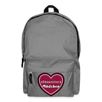 Hörakustikerin Hörakustiker Mädchen Kind Azubine - Rucksack - Mittelgrau - Vorne