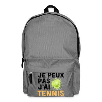 Graphic Original I Can't I Tennis - Backpack - elephant grey - Front