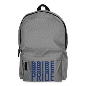Blue Pride Geometrisches Muster - Rucksack - Mittelgrau - Vorne