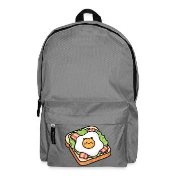 Sunny Toast Cat Egg - Backpack - elephant grey - Front