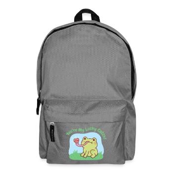 Une jolie grenouille attire le cœur Tu es mon bon coup - Sac à dos - gris éléphant - Devant