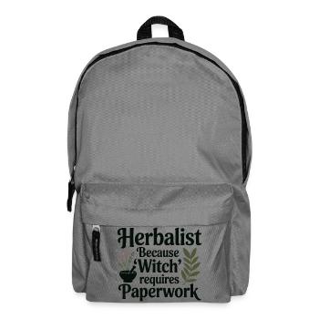 Kräuterkundige, weil Hexe Papierkram erfordert - Rucksack - Mittelgrau - Vorne