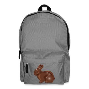 Motif classique du lapin de Pâques en chocolat - Sac à dos - gris éléphant - Devant