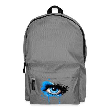Blaues Auge im Graffiti Stil  - Rucksack - Mittelgrau - Vorne