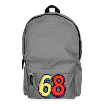 68 chiffres colorés - Sac à dos - gris éléphant - Devant