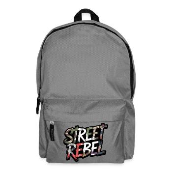 Street Rebel Camo Streetstyle Motiv - Rucksack - Mittelgrau - Vorne