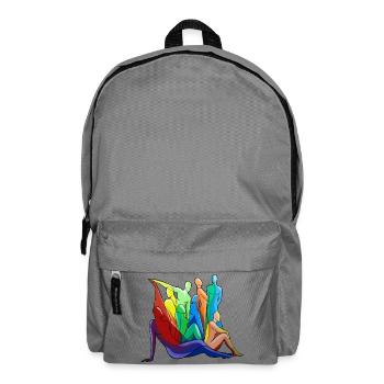 Bunte Körpersilhouetten - Rucksack - Mittelgrau - Vorne