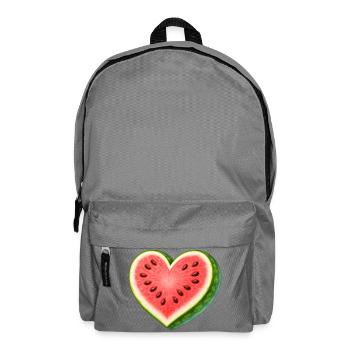 Saftige Wassermelone in Herzform Illustration - Rucksack - Mittelgrau - Vorne