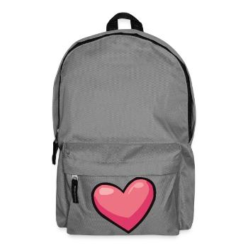 Rosa Herz-Illusion - Rucksack - Mittelgrau - Vorne