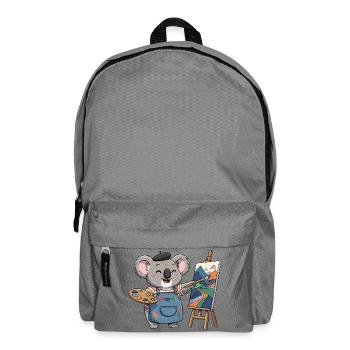 Koala Maler: Bunte Berglandschaft - Rucksack - Mittelgrau - Vorne