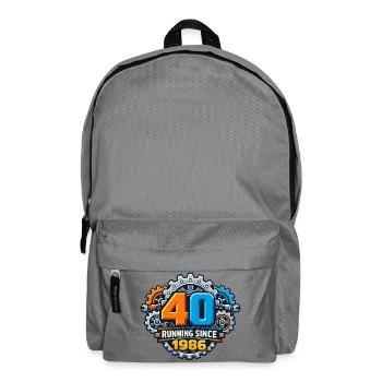 40 years of running since 1986 - Backpack - elephant grey - Front
