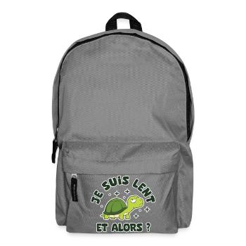 je suis lent et alors humour de travail - Sac à dos - gris éléphant - Devant