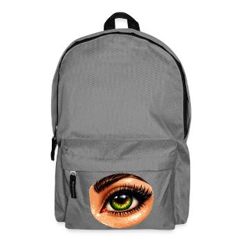Green Eye Illustration - Backpack - elephant grey - Front