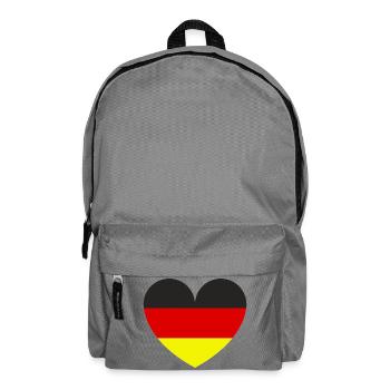 Drapeau allemand en forme de cœur - Sac à dos - gris éléphant - Devant