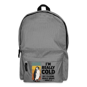 Humour Manchot Vintage I'm Really Cold Brave - Sac à dos - gris éléphant - Devant