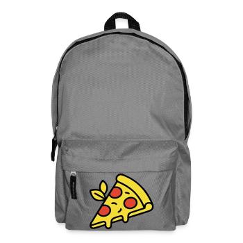 Pizza Piece Italy Food Pizzeria Foodie - Backpack - elephant grey - Front