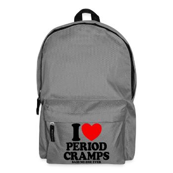 Today is one of those days with menstrual pain – funny - Backpack - elephant grey - Front