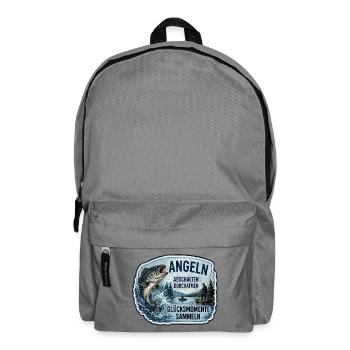 Angeln – Abschalten und Durchatmen - Rucksack - Mittelgrau - Vorne