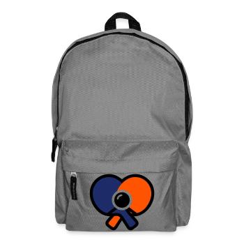 Tischtennisschläger Herz Tischtennis Liebe - Rucksack - Mittelgrau - Vorne