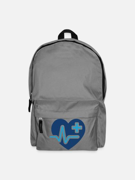 Medical Heart Line Icon Gesundheits-EKG Vektor Symb - Rucksack - Mittelgrau