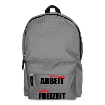 Less work, free time - Backpack - elephant grey - Front