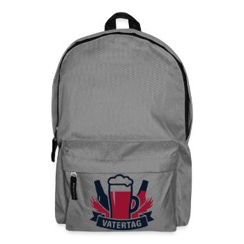 Vatertag Bier Banner Logo - Rucksack - Mittelgrau - Vorne