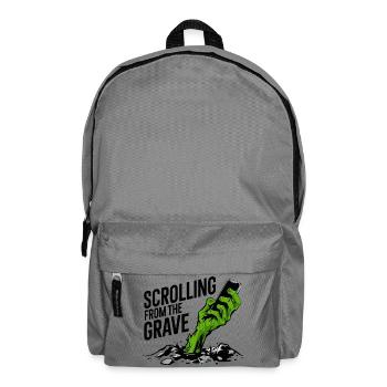 Vom Grab zum Scrollen - Rucksack - Mittelgrau - Vorne
