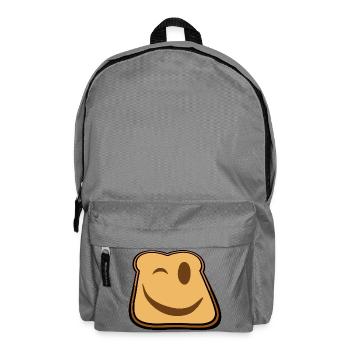 Winkender Toast Cartoon - Rucksack - Mittelgrau - Vorne
