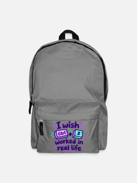 Ctrl Z im echten Leben - IT Humor - Rucksack - Mittelgrau